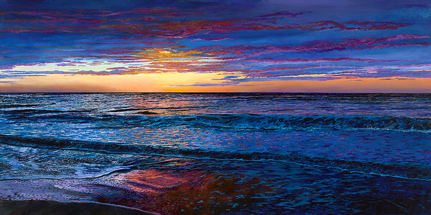 "Saint Simons Sunrise 2" 28% Size/ Image size 10 x 20 inches/ Reproduction on Paper